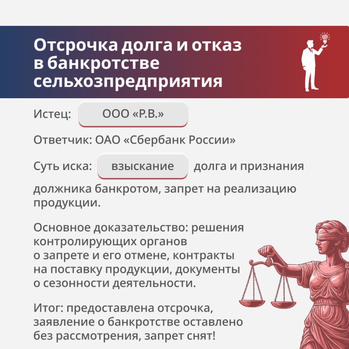 Картинка Защитили предприятие от разорения и банкротства